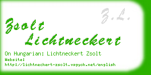 zsolt lichtneckert business card